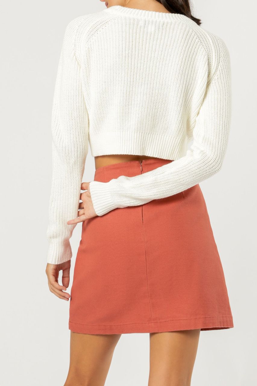 Nude Lucy Brooklyn Crop Knit Off White Knitwear 