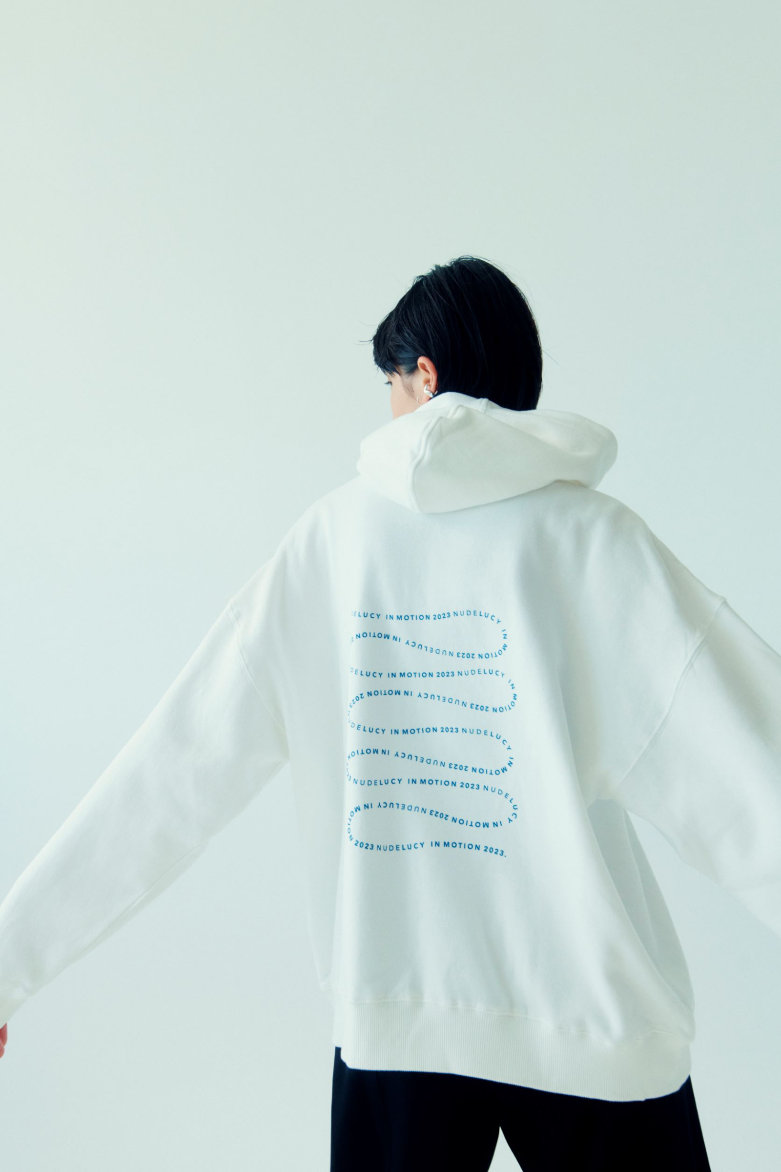 Nude Lucy In Motion Hoodie In A White Salt Colour 