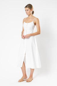 Nude Lucy drew linen midi dress white dress