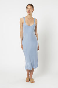 Nude Lucy esme cupro slip dress steel blue dress