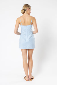 Nude Lucy ezra linen mini dress capri blue dress