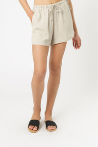 Nude Lucy rumi linen short oat shorts