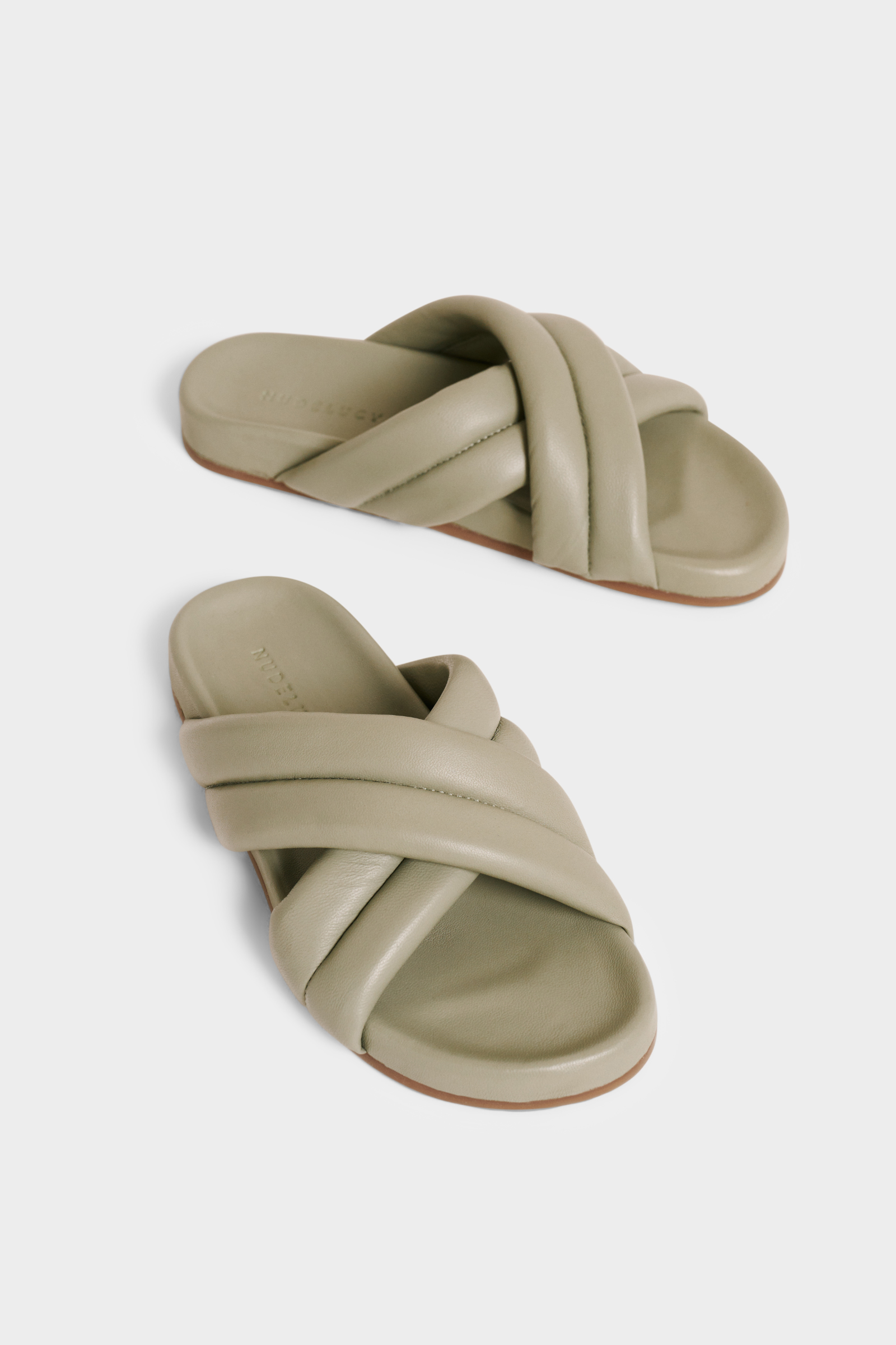 Crossover Leather Slide Pistachio 