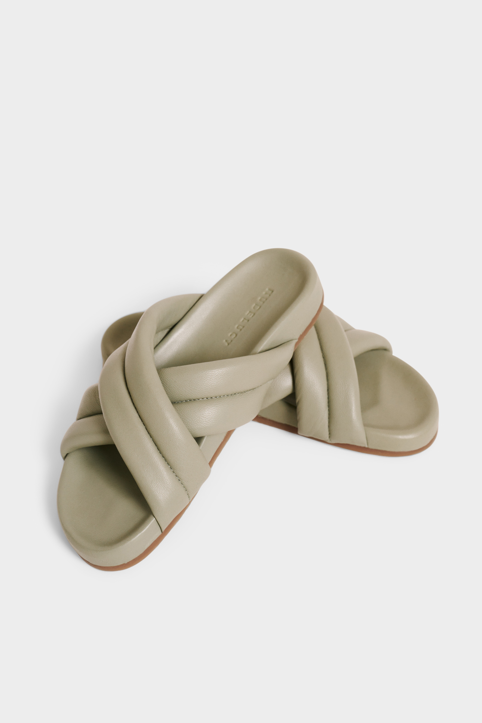 Crossover Leather Slide Pistachio 