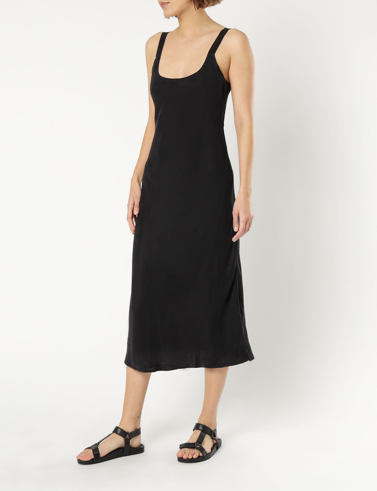 Nude Lucy Esme Cupro Slip Dress Black Dress 