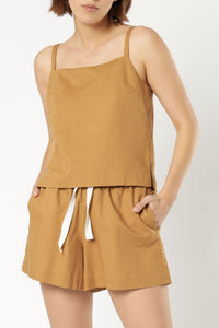 Nude Lucy emersyn cami tobacco top