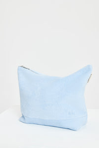 Nude Lucy Nude Terry Cosmetics Bag in a Blue Sky Colour