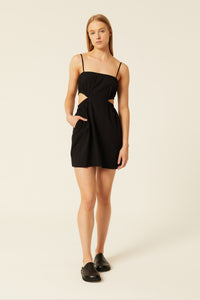 Nude Lucy Rana Cut Out Mini Dress in Black