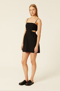Nude Lucy Rana Cut Out Mini Dress in Black