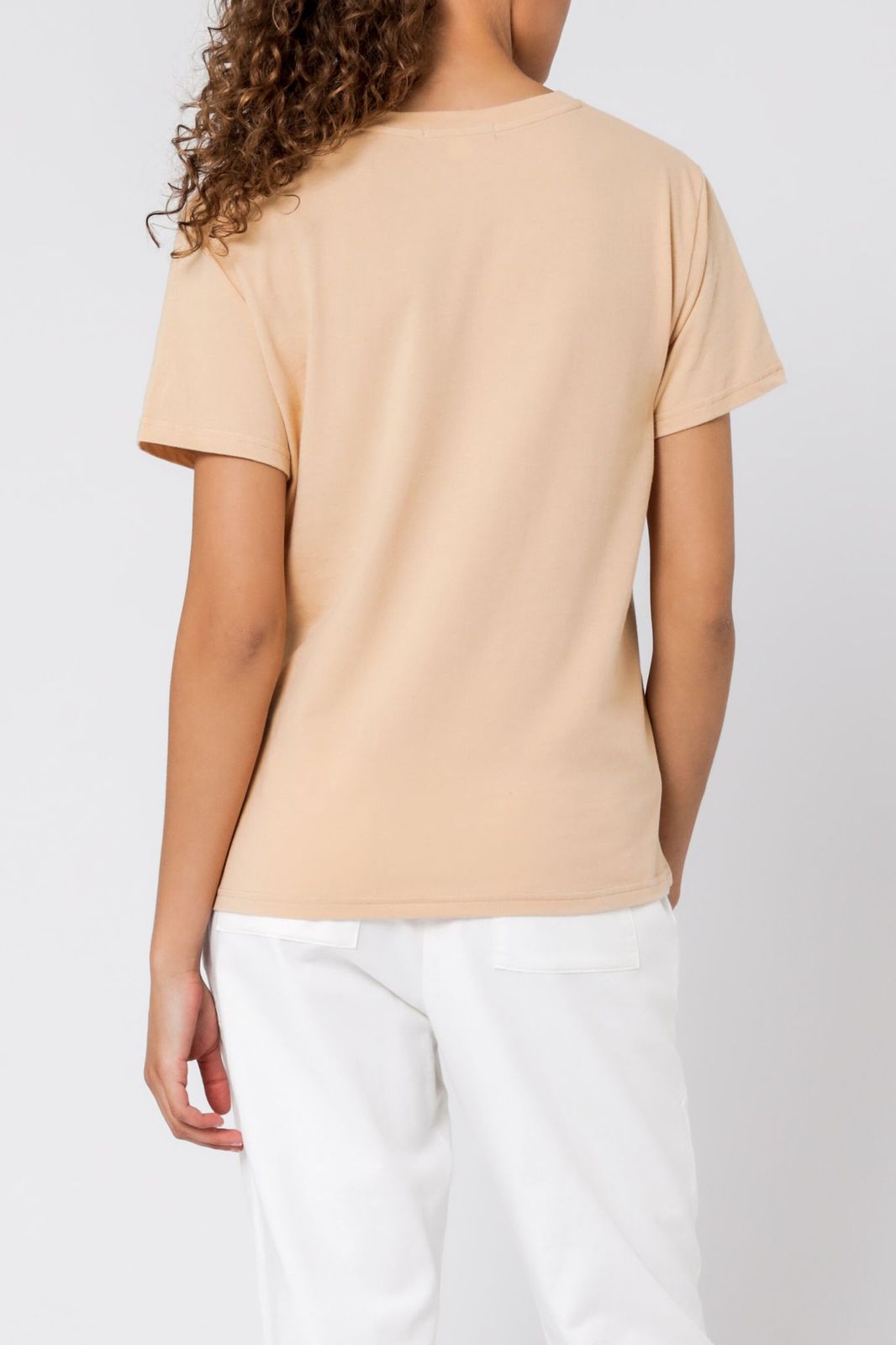 Nude Lucy Nude Lucy Embr Slogan Tee Apricot Tees 