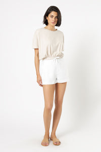 Nude Lucy daria drawstring tee cream marle tees