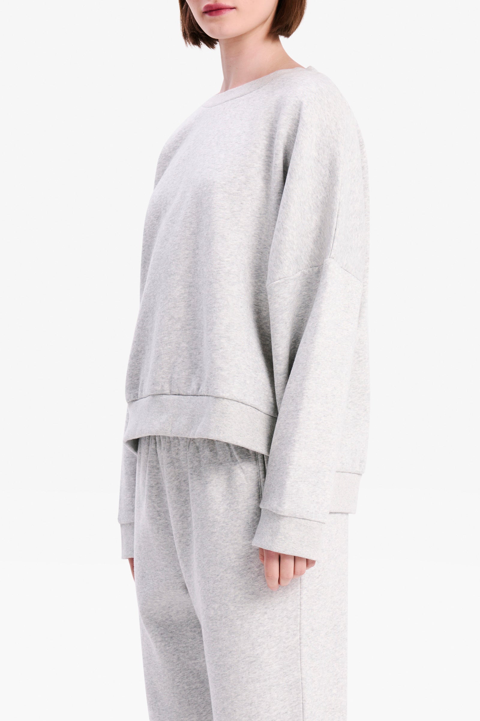 Nude Lucy Carter Classic Oversized Sweat In Grey Marle 