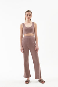 Nude Lucy Lounge Rib Crop in Soot