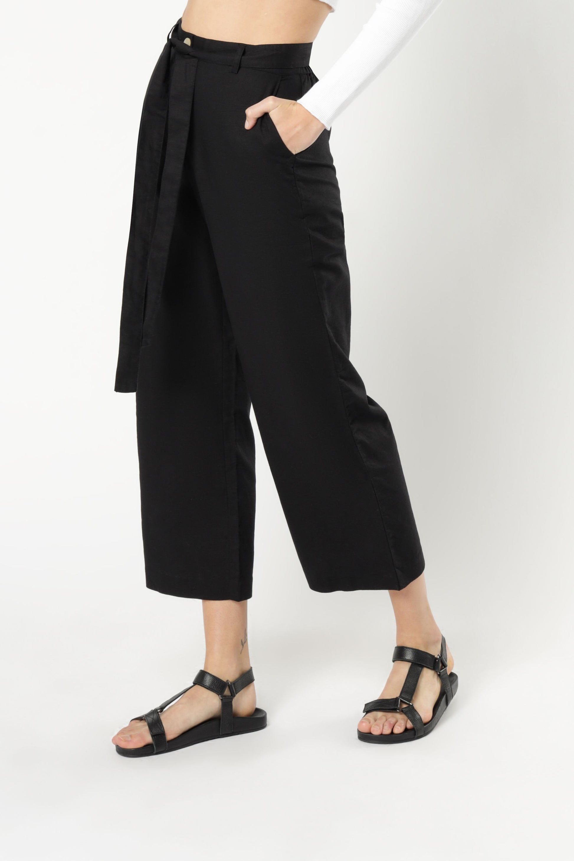 Nude Lucy Brynn Wide Leg Pant Black Pants 