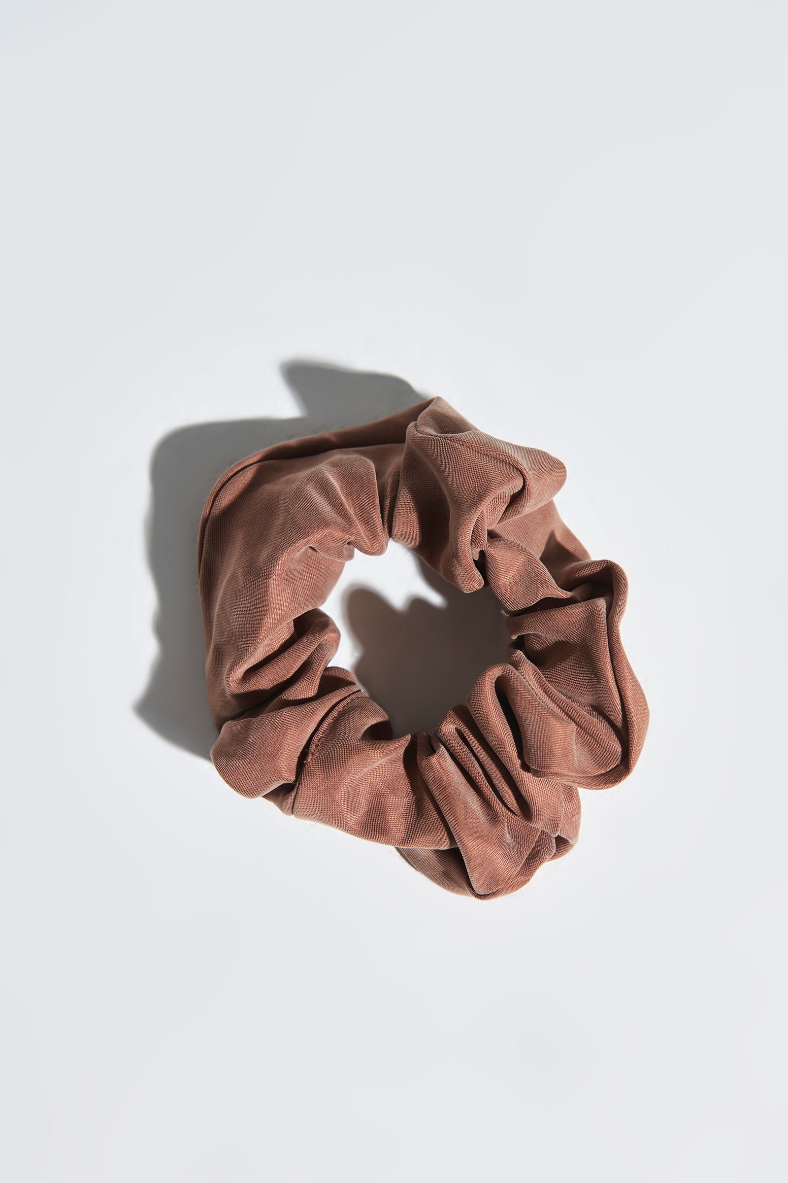 Nude Lucy Essential Cupro Scrunchie In Terracotta 