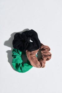 Nude Lucy Essential Cupro Scrunchie in Terracotta