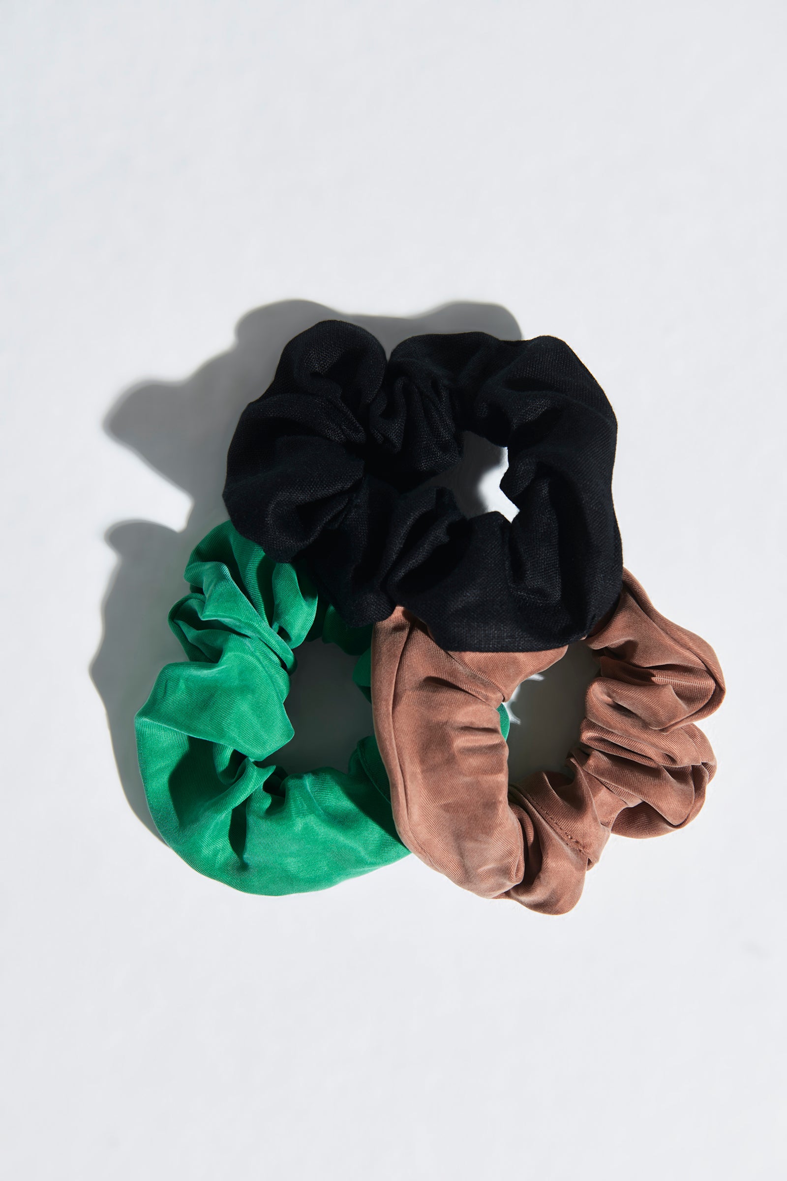 Nude Lucy Essential Cupro Scrunchie In A Green Jade Colour 