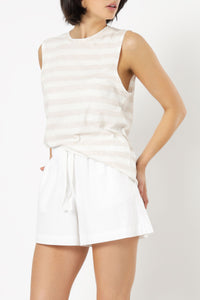 Nude Lucy callie stripe tank cream stripe top