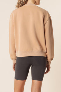 Nude Lucy nude classics slogan sweat biscuit top