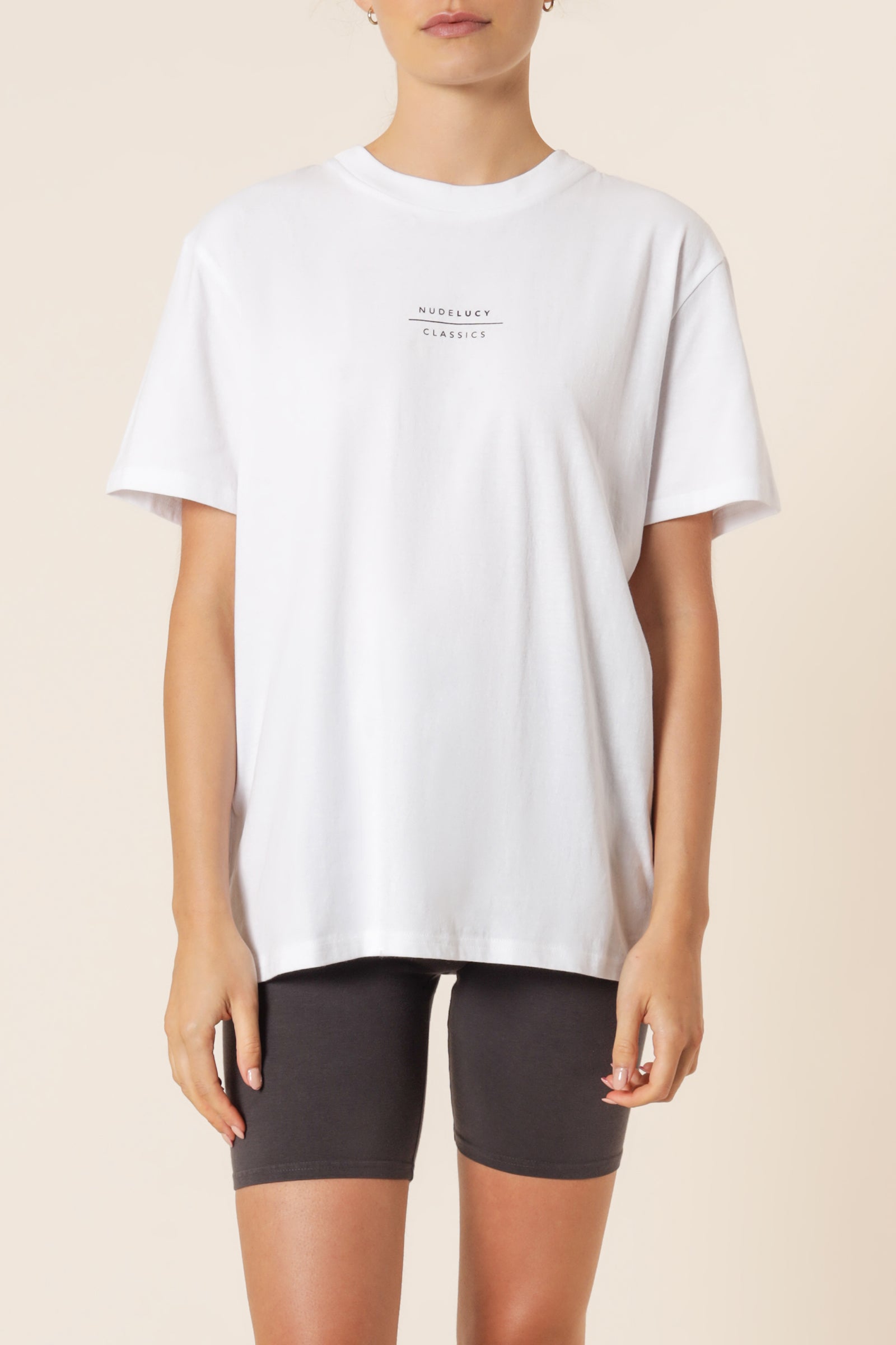 Nude Lucy Nude Classics Slogan Boyfriend Tee White Tees 