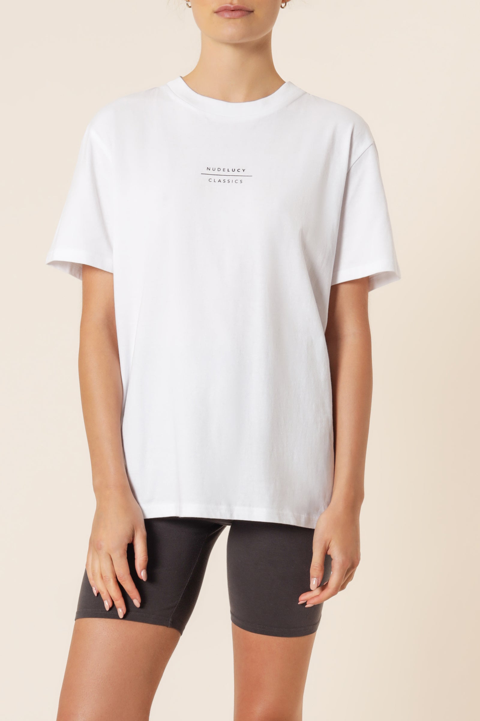 Nude Lucy Nude Classics Slogan Boyfriend Tee White Tees 
