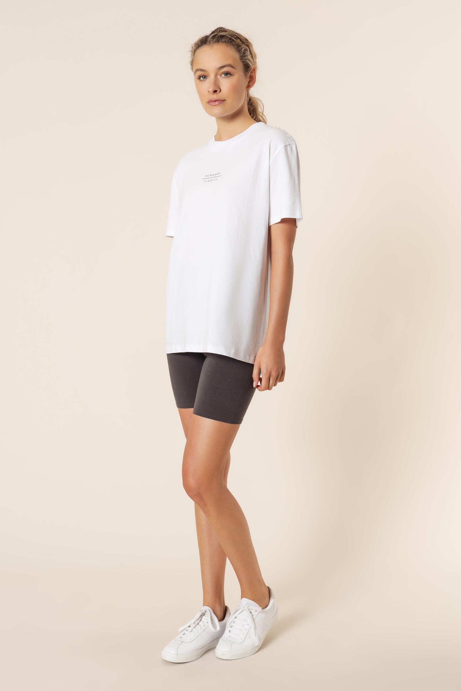 Nude Lucy Nude Classics Slogan Boyfriend Tee White Tees 
