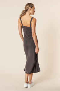Nude Lucy esme cupro slip dress coal dress
