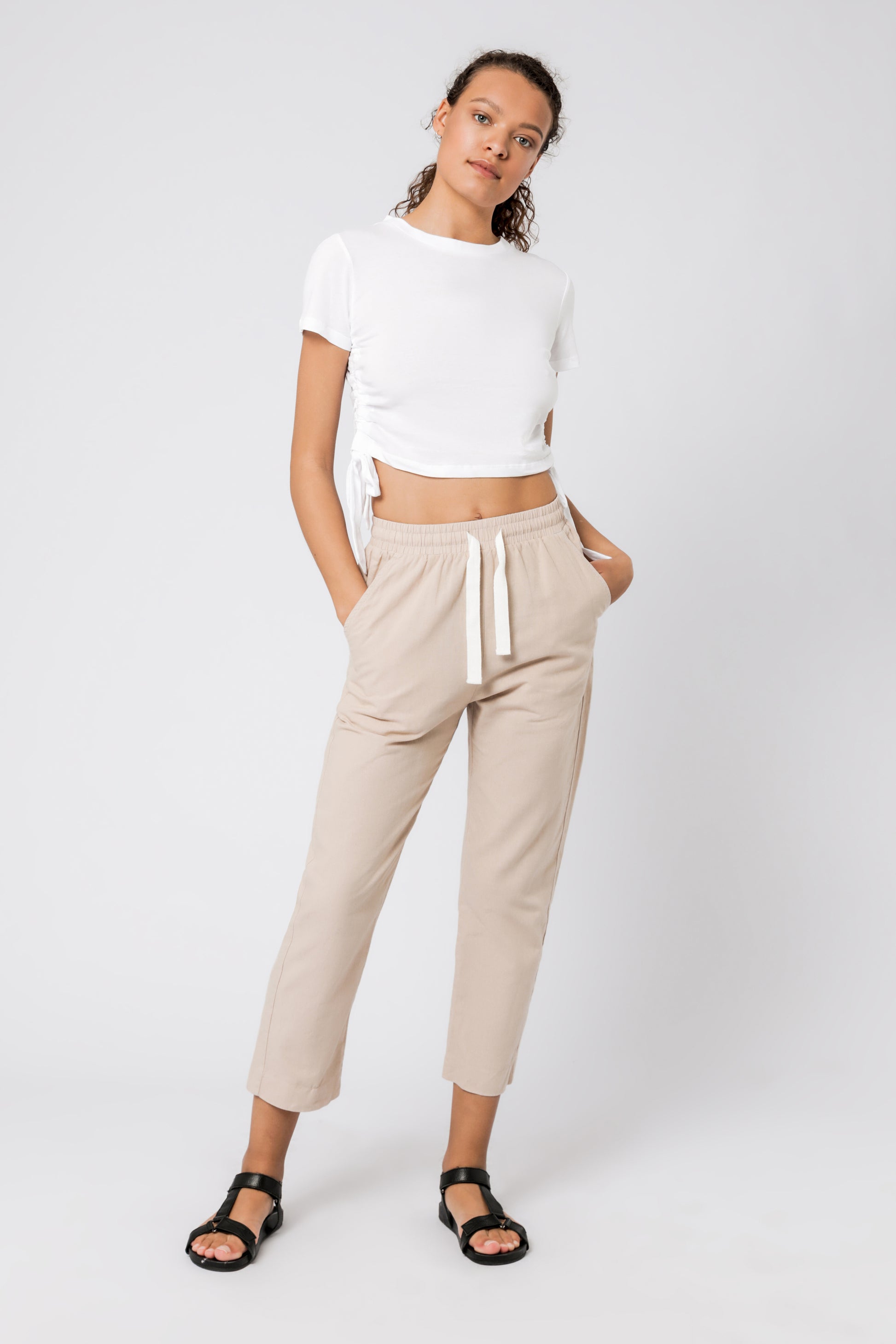 Nude Lucy rowan drawstring tee white tees