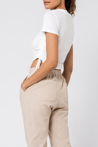 Nude Lucy rowan drawstring tee white tees