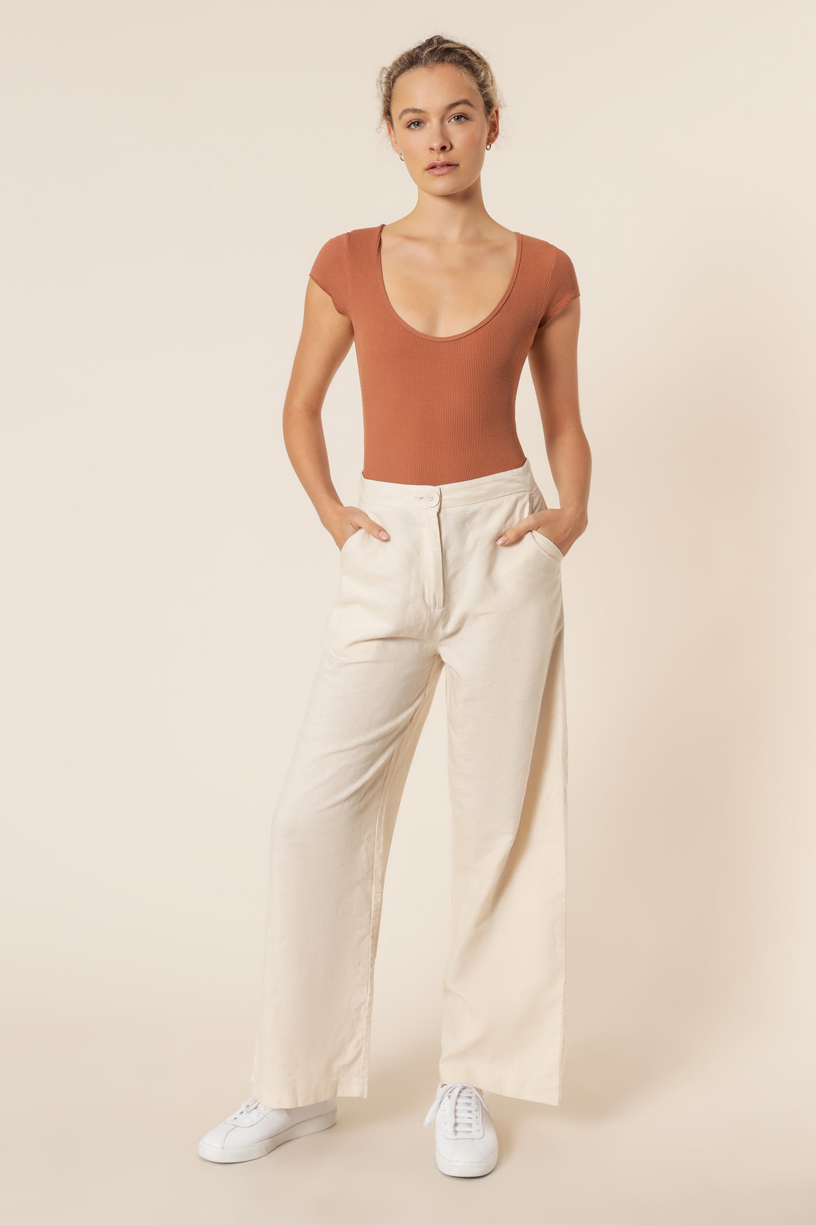 Nude Lucy Kora Wide Leg Pant Almond Pants 