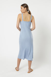 Nude Lucy esme cupro slip dress steel blue dress