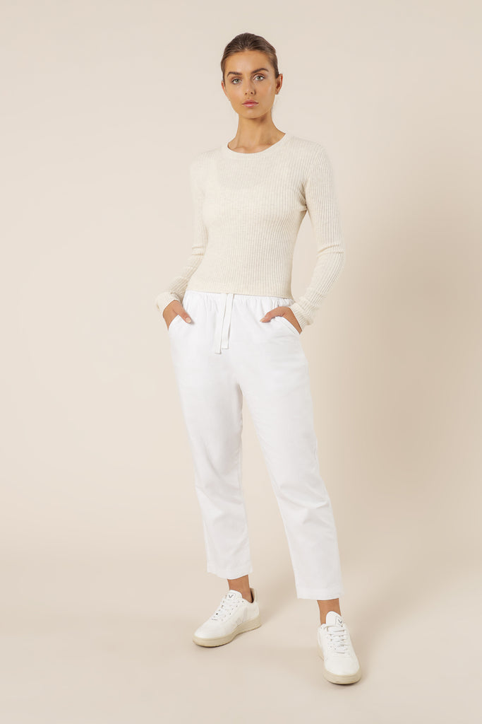 Shop Nude Classic Knit in Snow marle | Nude Lucy
