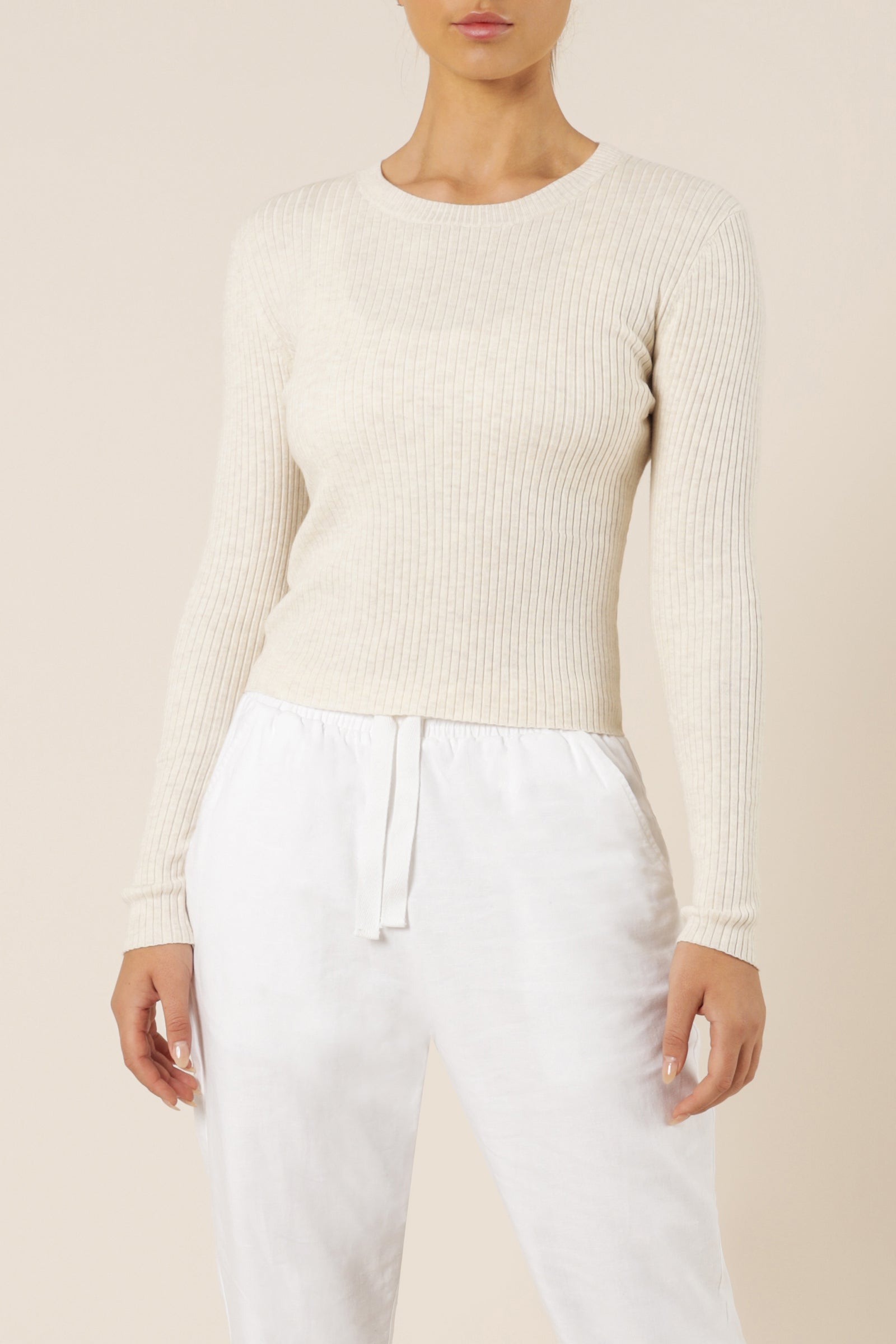 Nude Lucy Nude Classic Knit Snow Marle Knits 