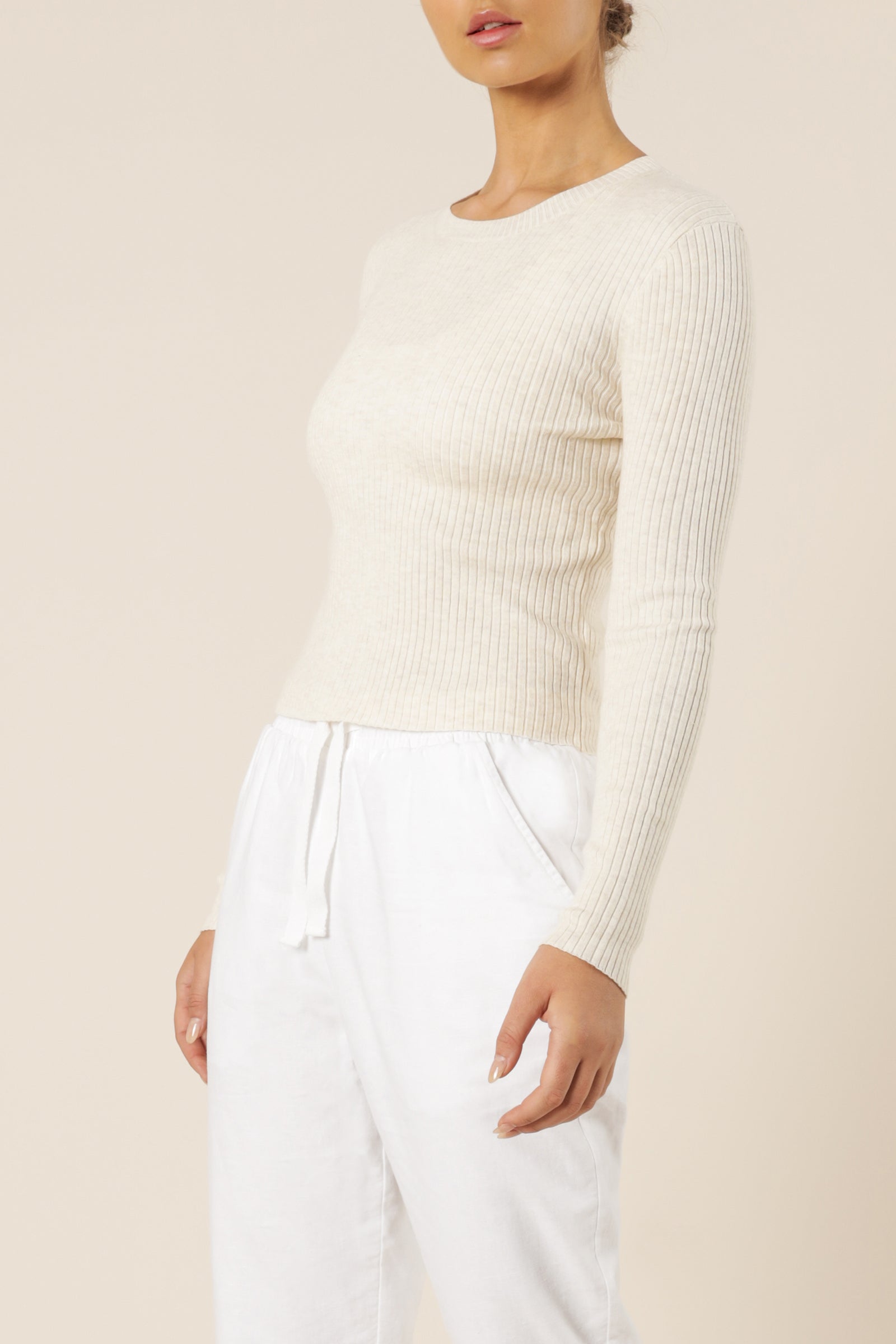 Nude Lucy Nude Classic Knit Snow Marle Knits 