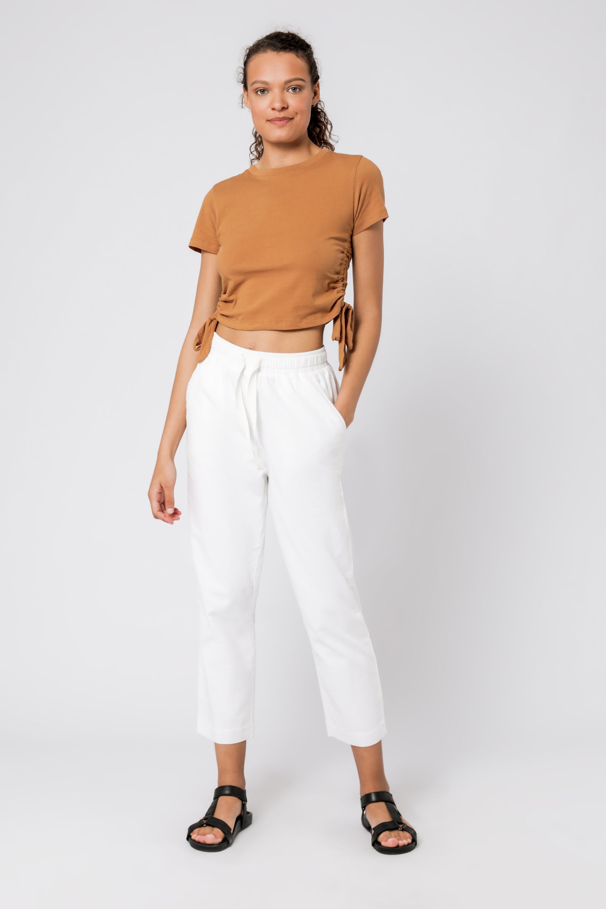 Nude Lucy Rowan Drawstring Tee Tobacco Tees 