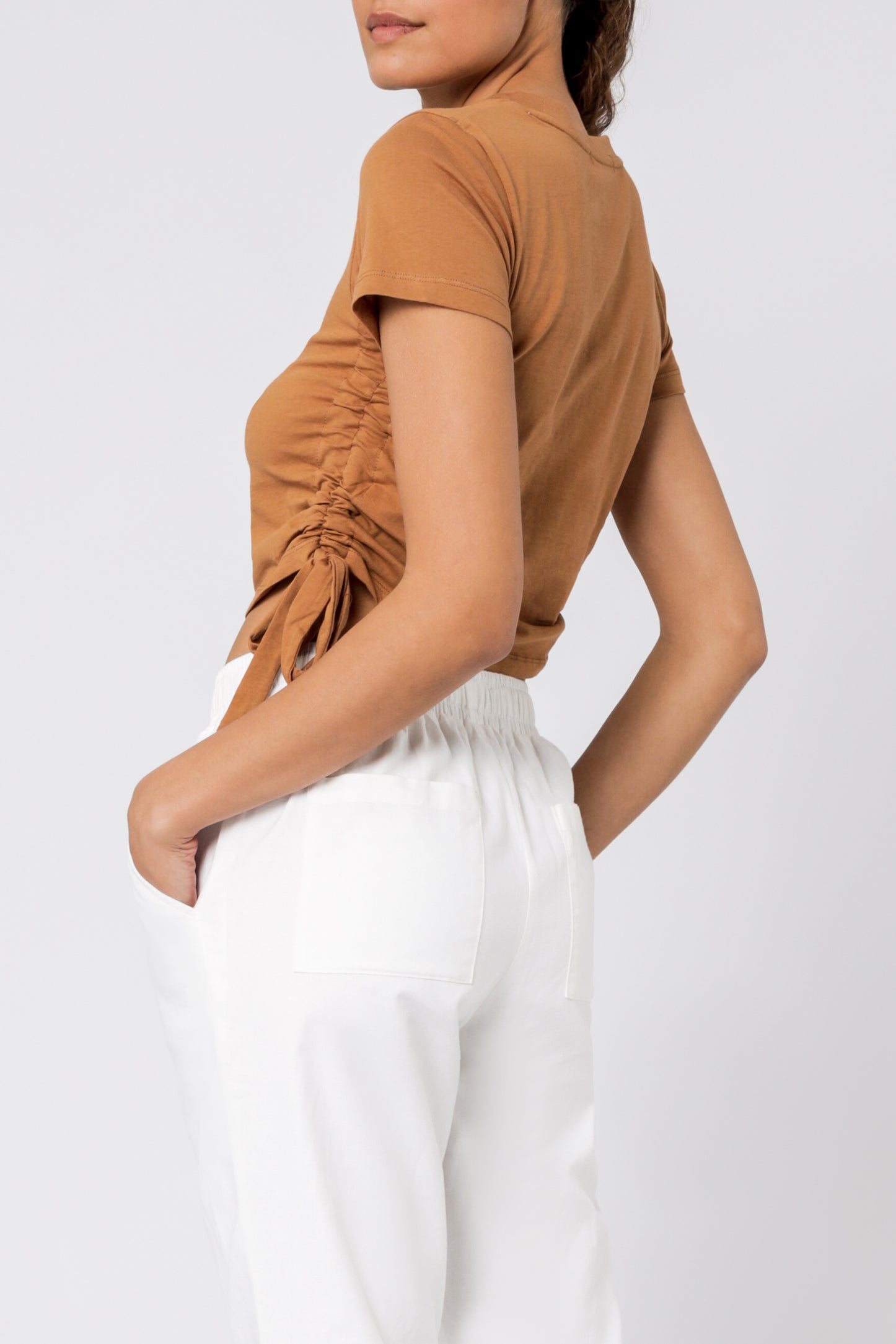 Nude Lucy Rowan Drawstring Tee Tobacco Tees 