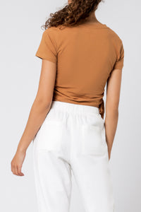 Nude Lucy rowan drawstring tee tobacco tees