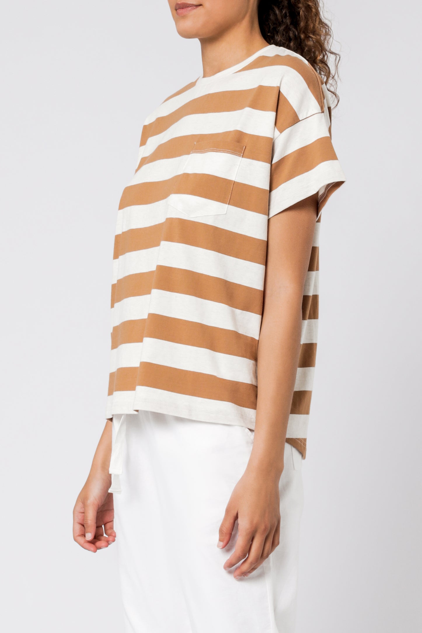 Nude Lucy Parker Stripe Tee Tobacco Stripe Tees 