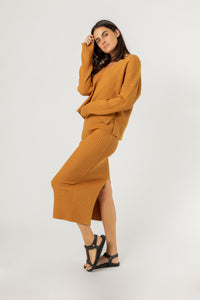 Nude Lucy dylan knit skirt deep mustard skirt