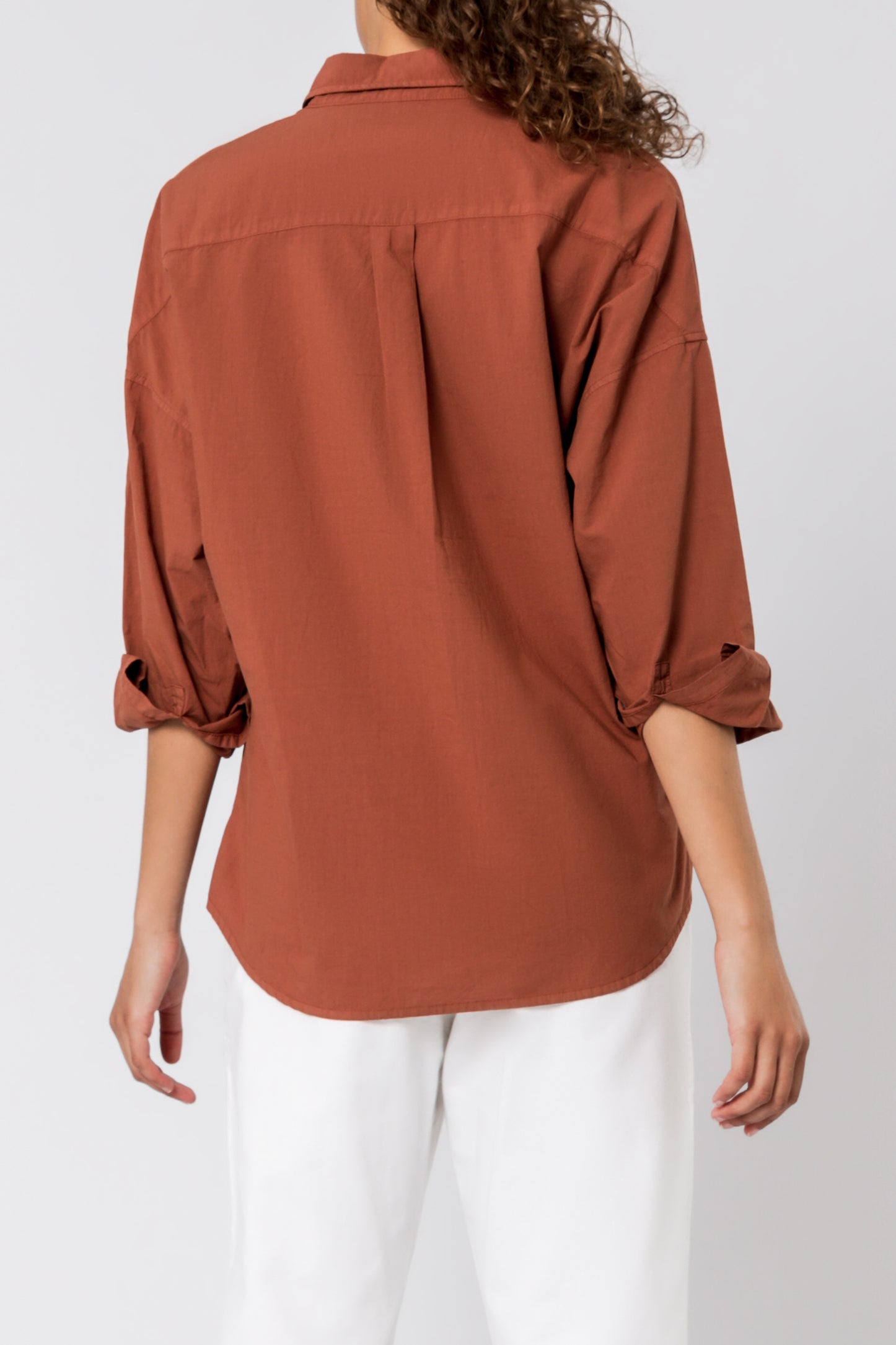Nude Lucy naya washed cotton shirt pecan shirt