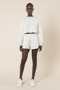 Nude Lucy carter classic crop sweat snow marle sweats