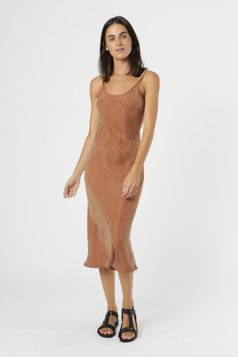 Nude Lucy Nude Classic Slip Cognac Dress 