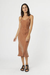 Nude Lucy nude classic slip cognac dress