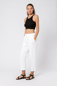 Nude Lucy annie waffle tank black top
