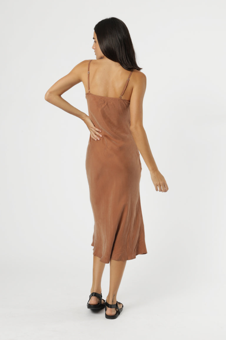 Nude Lucy Nude Classic Slip Cognac Dress 