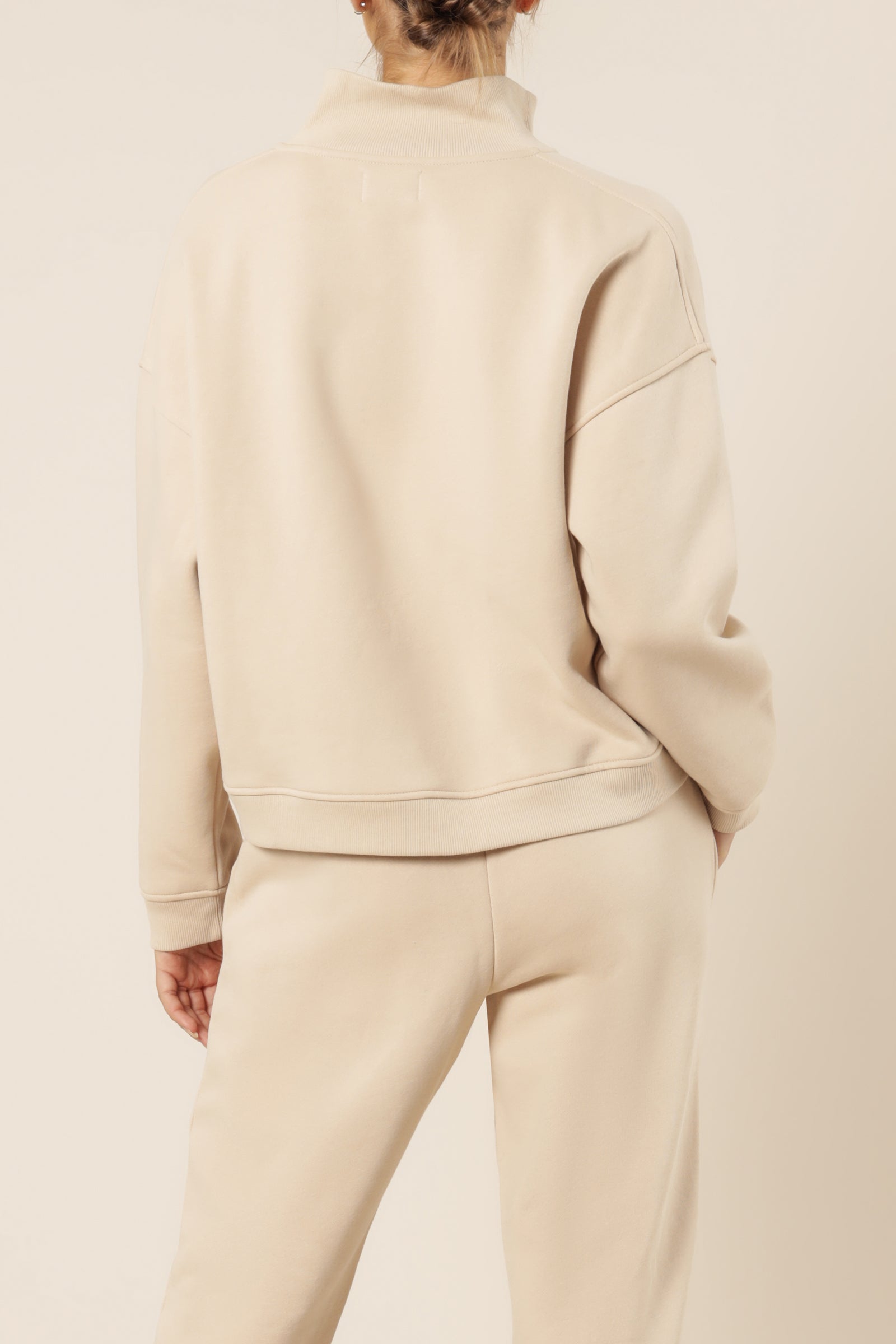 Nude Lucy carter classic rugby sweat sand top