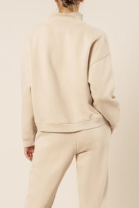 Nude Lucy carter classic rugby sweat sand top