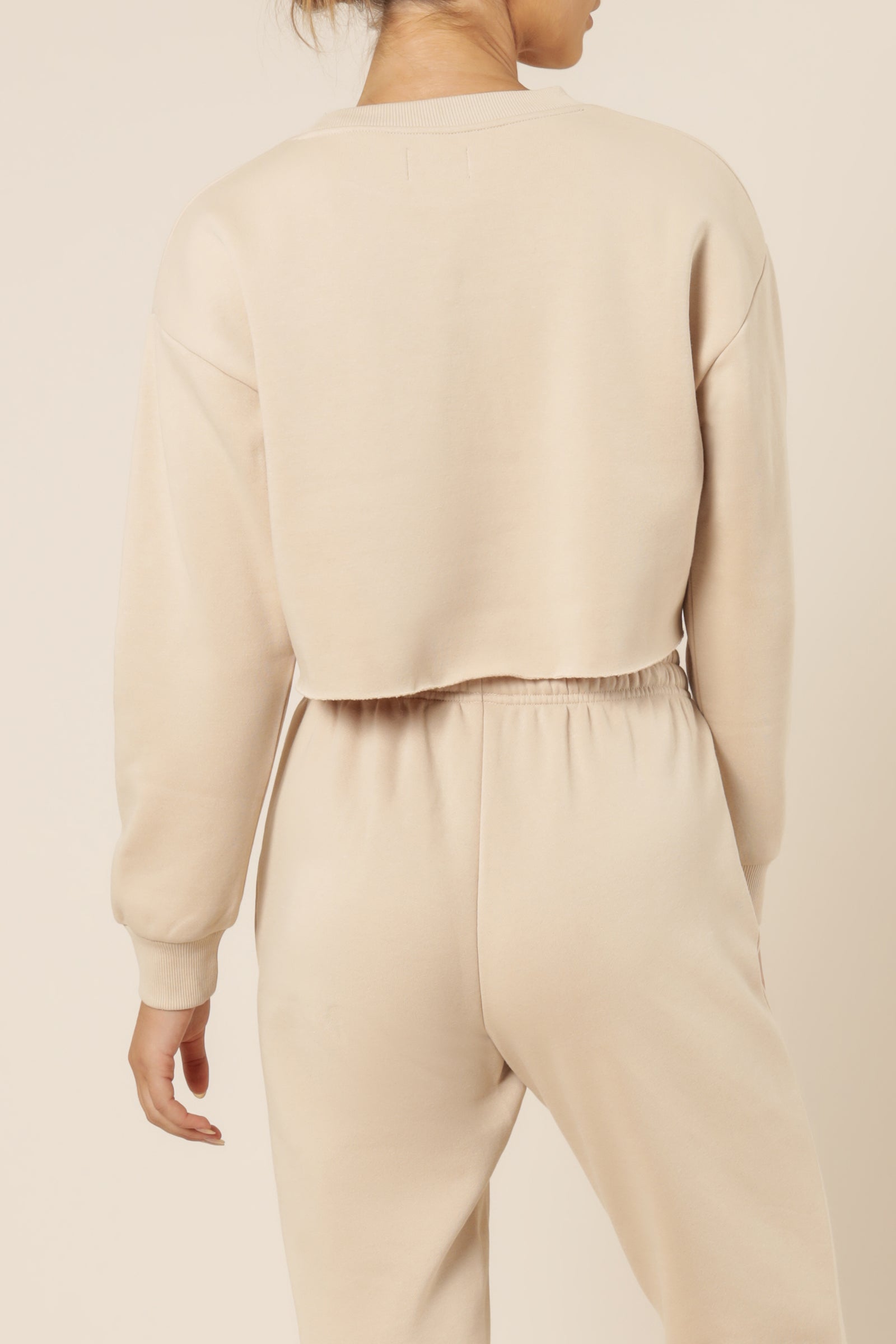 Nude Lucy Carter Classic Crop Sweat Sand Sweats 