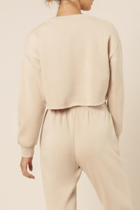 Nude Lucy carter classic crop sweat sand sweats
