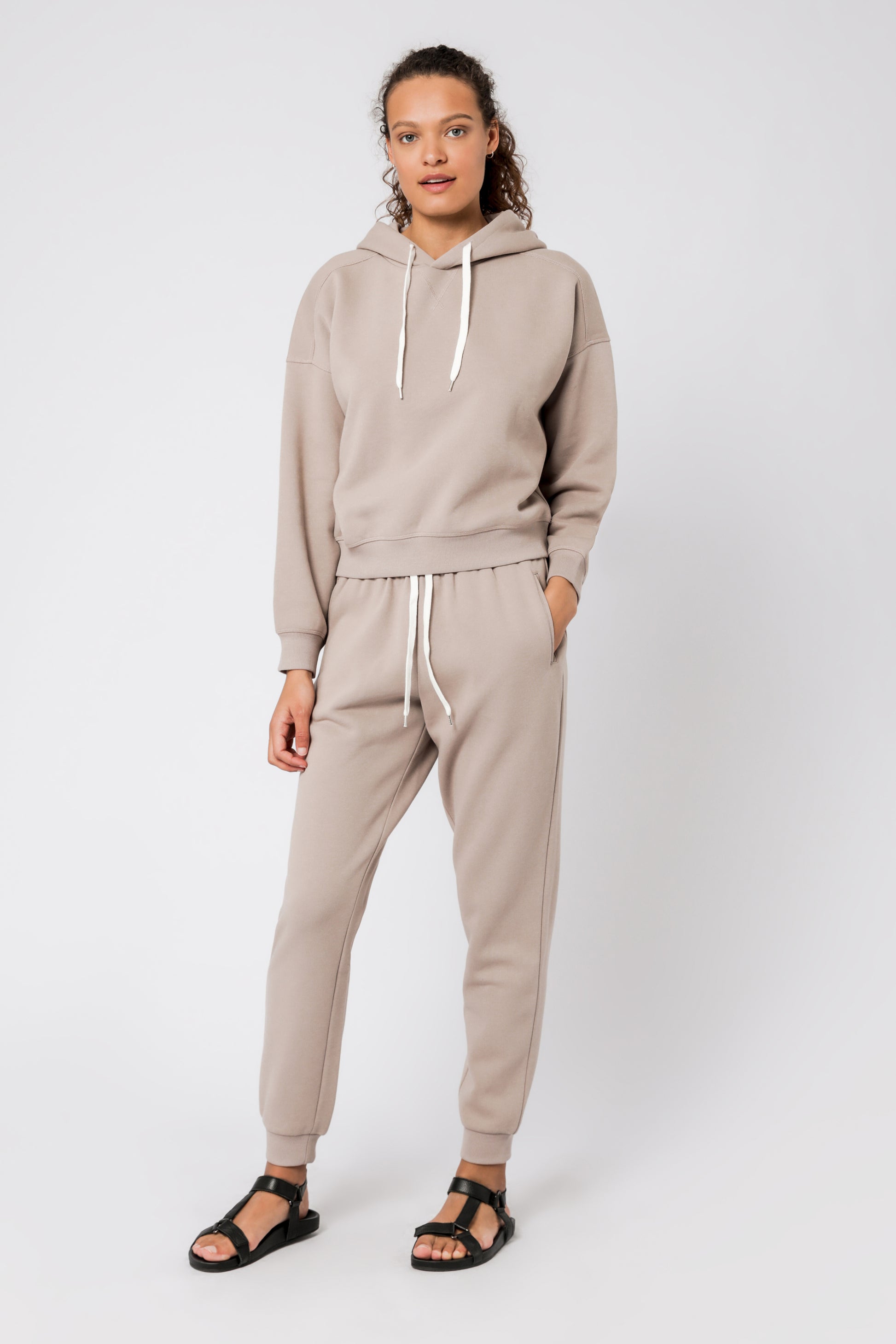 Nude Lucy Carter Classic Hoodie Taupe Sweats 